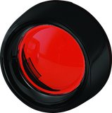 Kuryakyn Deep Dish Bezels Red Lens Gloss Black - 5482
