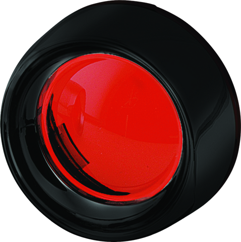 Kuryakyn Deep Dish Bezels Red Lens Gloss Black - 5482