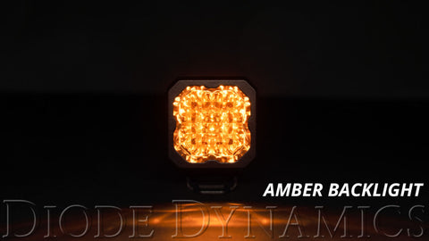 Diode Dynamics Stage Series C1 LED Pod Pro - Yellow Wide Standard ABL (Pair) - DD6458P