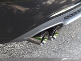 AWE Tuning Audi B8 A4 Touring Edition Exhaust - Quad Tip Diamond Black Tips - Does not fit Cabriolet - 3015-43020