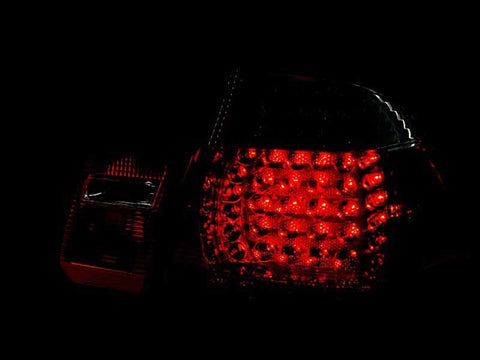 ANZO 1999-2001 BMW 3 Series E46 LED Taillights Red/Clear 4pc - 321004