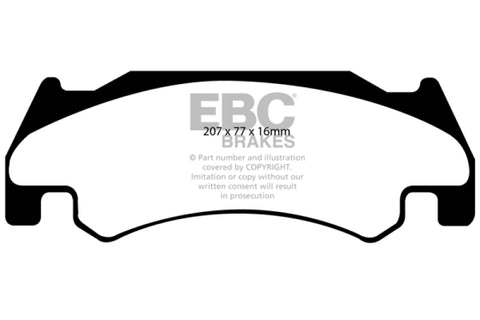 EBC 05-06 Dodge Ram SRT-10 8.3 Yellowstuff Front Brake Pads - DP41739R