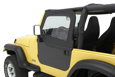 Bestop 80-86 Jeep Cj7 / 87-95 Wrangler YJ Element Upper Doors (Black Denim) - 51795-15