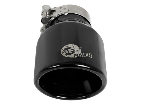 aFe MACH Force-Xp 409 SS Clamp-On Exhaust Tip 2.5in. Inlet / 4in. Outlet / 6in. L - Black - 49T25404-B06