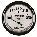 AutoMeter Gauge Water Temp 2-1/16in. 250 Deg. F Elec Old Tyme White II - 1237