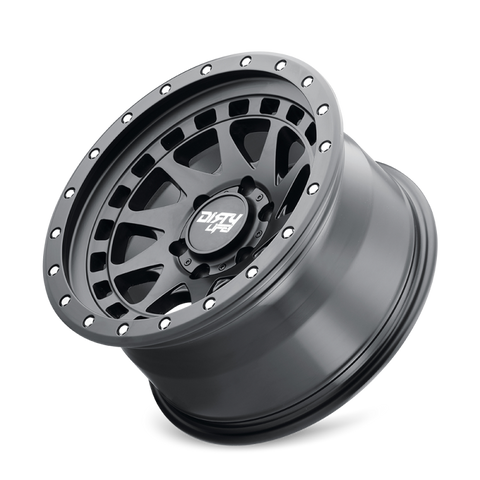 Dirty Life 9311 Enigma Pro 17x9/6x139.7 BP/-12mm Offset/106mm Hub Matte Black Wheel - Beadlock - 9311-7983MB12