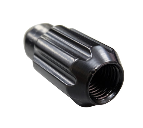 NRG 500 Series M12 X 1.5 Bullet Shape Steel Lug Nut Set - 21 Pc w/Lock Key - Black - LN-LS500BK-21
