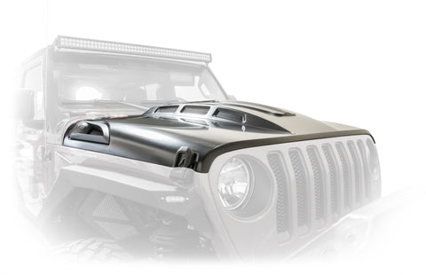 DV8 Offroad 18+ Jeep JL Heat Dispersion Hood - Primer Black - HDMBJL-01
