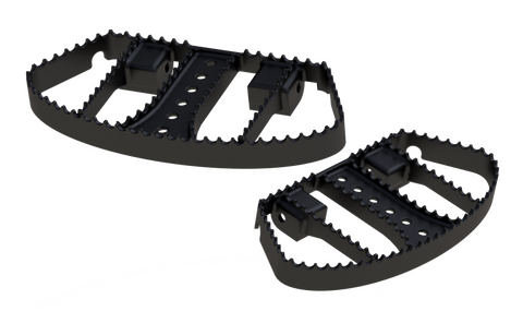 Burly Brand MX Passenger Boards - Black - B13-1051B