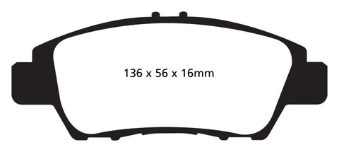 EBC 10+ Honda CR-Z 1.5 Hybrid Greenstuff Front Brake Pads - DP22041
