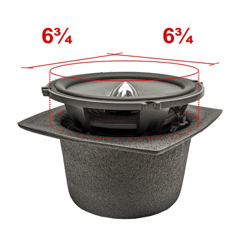 DEI Speaker Baffles 6-3/4in Round Slim Pair - 50341