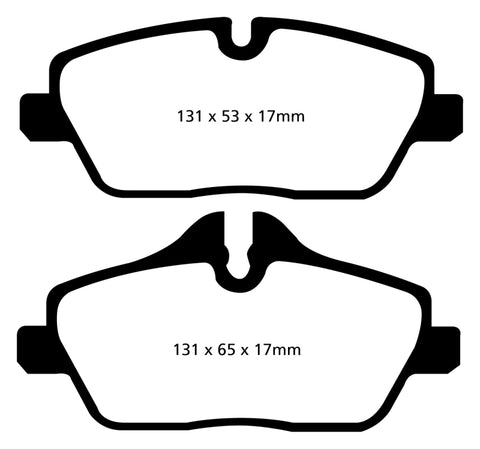 EBC 14+ Mini Hardtop 1.5 Turbo Cooper Greenstuff Front Brake Pads - DP22056