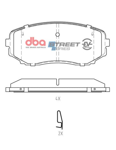 DBA 07-14 Ford Edge AWD Front SSEV Street Series Brake Pads - DB1916SSEV