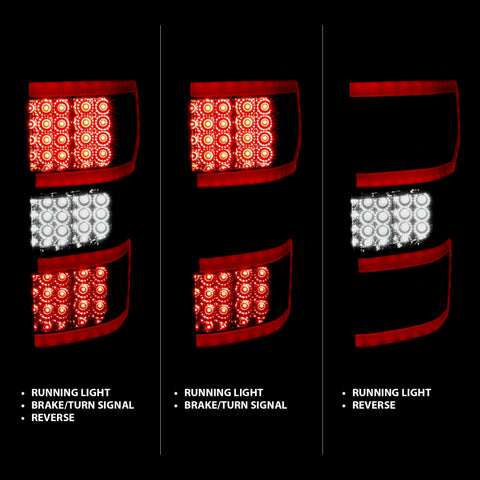 ANZO 2018-2019 Ford F-150 LED Taillight Smoke (Red Light Bar) (w/ Sequential) - 311315