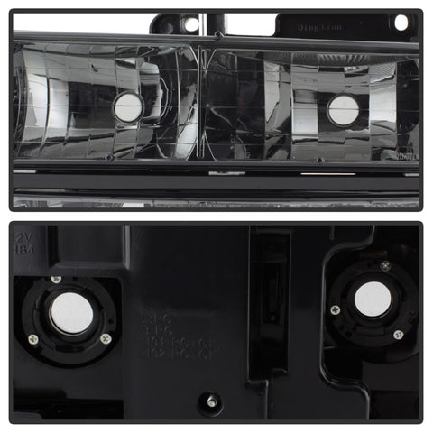 xTune Chevy Suburban 94-98 Headlights w/ Corner & Parking Lights 8pcs Smoked HD-JH-CCK88-AM-SM-SET - 5072238