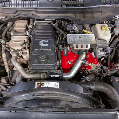 Banks Power 13-18 Dodge RAM 6.7L Monster-Ram Intake System W/Fuel Line-Chassis Cab Red - 42804-R