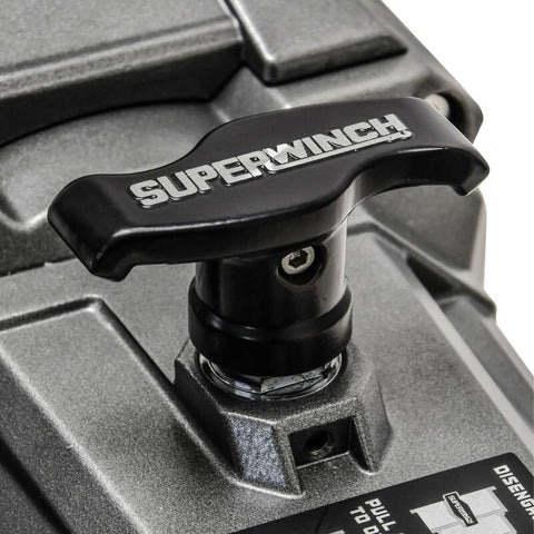 Superwinch 12000 LBS 12V DC 3/8in x 80ft Synthetic Rope SX 12000SR Winch - Graphite - 1712201