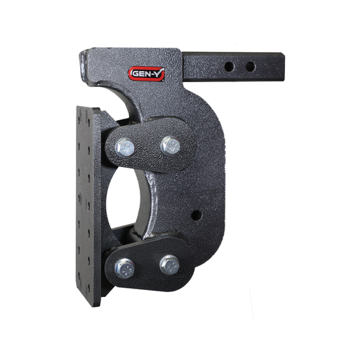 Gen-Y The Boss Torsion-Flex Pintle Plate 2in Shank 12.5in Drop 16K Hitch w/GH-0100 Stabilizer Kit - GH-1401