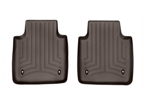 WeatherTech 2011+ Jaguar XJ Series Rear FloorLiner - Cocoa (Fits Long Wheelbase Models) - 474474