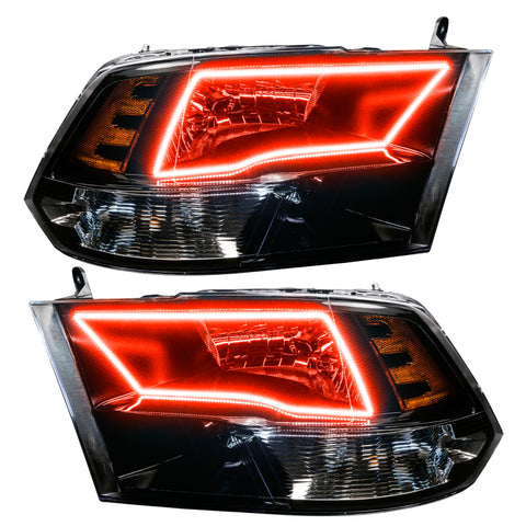 Oracle Lighting 09-18 RAM 1500 Sport Halo Headlights - Blk Housing w/RF Controller - 8906-330