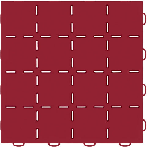 WeatherTech TechFloor - 12in X 12in Tiles - Red/Black **Order in Qtys of 10 - 51T1212 RD-BK