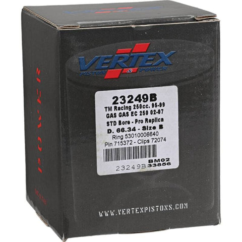 Vertex Piston 02-15 Gas-Gas EC 250 250cc Cast Replica Piston Kit - 23249B