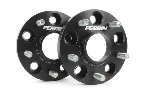 PERRIN 17-18 Honda Civic Si 64.1mm Hub 5x114.3 20mm Wheel Spacers (One Pair) - PHP-WHL-020BK