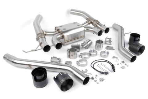 Dinan 21-27 BMW M3/M4 (G80/G82/G83) Valved Axleback Exhaust System - Black Tips - D660-0093-BLK