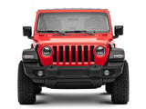 Raxiom 18-22 Jeep Wrangler JL/JT Axial 9-Inch LED Headlights w/RGB Halo- Black Housing (Clear Lens) - J142668