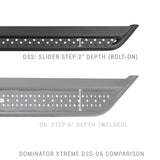 Go Rhino Dominator Extreme DSS Sliders - Tex Blk - 68in - DSS60068T
