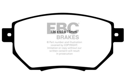 EBC 03-05 Infiniti FX35 3.5 Greenstuff Front Brake Pads - DP61659