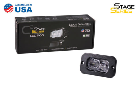 Diode Dynamics Stage Series 2in LED Pod Sport - White Combo Flush WBL (Single) - DD6726S