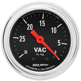 AutoMeter Gauge Vacuum 2-1/16in. 30Inhg Mechanical Traditional Chrome - 2484
