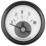 Autometer Prestige Series Pearl 2-1/16in 100PSI Electronic Oil Pressure Gauge - 2026
