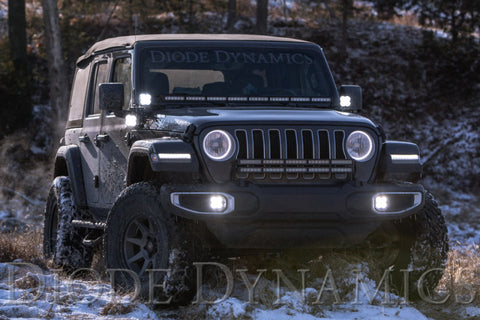 Diode Dynamics 18-21 Jeep JL Wrangler/Gladiator SS3 Cowl LED Bracket Kit - White Pro - DD6554