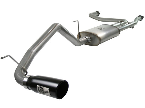 aFe MACHForce XP Exhaust Cat-Back 2.5/3in SS-409 w/ Black Tip 04-12 Nissan Titan V8 5.6L - 49-46102-B
