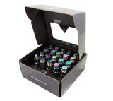 NRG 700 Series M12 X 1.25 Steel Lug Nut w/Dust Cap Cover Set 21 Pc w/Locks & Lock Socket - Neochrome - LN-LS710MC-21