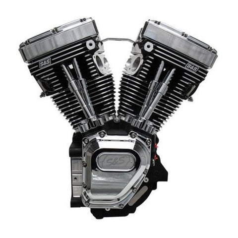 S&S Cycle 99-06 BT T111 Long Block Engine - Wrinkle Black - 310-0770A