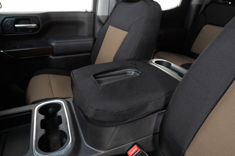Covercraft 21-24 Dodge Durango Endura PrecisionFit Custom Front Row Seat Covers - Tan/Black - GTD4269ABENTB