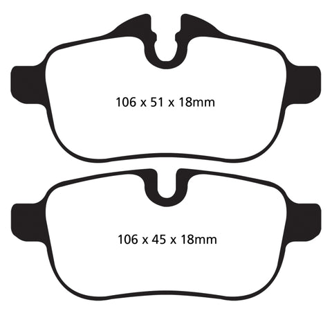 EBC 09+ BMW Z4 3.0 (E89) Greenstuff Rear Brake Pads - DP22046