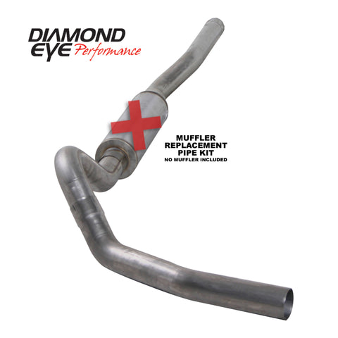 Diamond Eye KIT 4in CB SGL MFLR RPLCMENT PIPE SS CHEVY/GMC 6.6L 2500/3500 2006-2007.5 - K4122S-RP