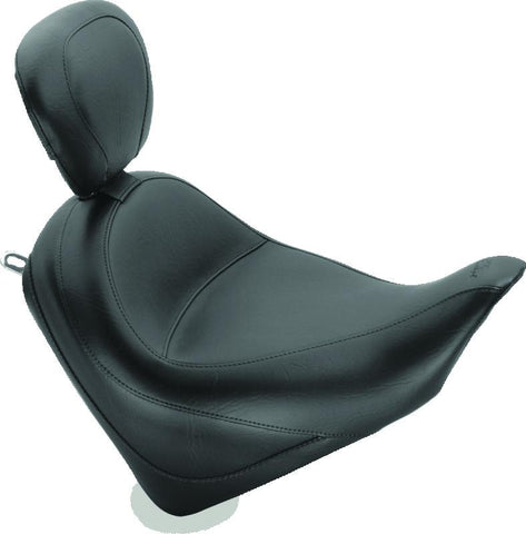 Mustang 10-21 Honda VT1300CX Fury Wide Touring Solo Seat w/Driver Backrest - Black - 79628