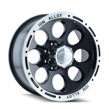 ION Type 174 17x9 / 5x139.7 BP / 0mm Offset / 108mm Hub Black/Machined Wheel - 174-7985B