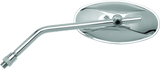 BikeMaster Adjustable Oval Mirror 10mm - Each -Chrome - 600804