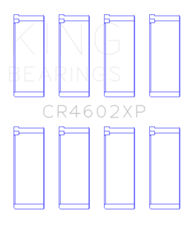 King Engine Bearings Peugeot 1.9L/2.0L Xu9 Xu10 (Size +0.25mm) Connecting Rod Bearing Set - CR4602XP0.25