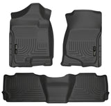 Husky Liners 07-13 GM Escalade ESV/Avalanche/Suburban WeatherBeater Black Front/2nd Row Floor Liners - 98261