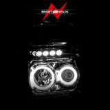 ANZO 2008-2010 Ford F-250 Projector Headlights w/ Halo Chrome (CCFL) - 111167