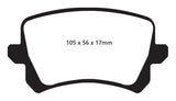 EBC 15+ Audi Q3 2.0 Turbo Redstuff Rear Brake Pads - DP32004C