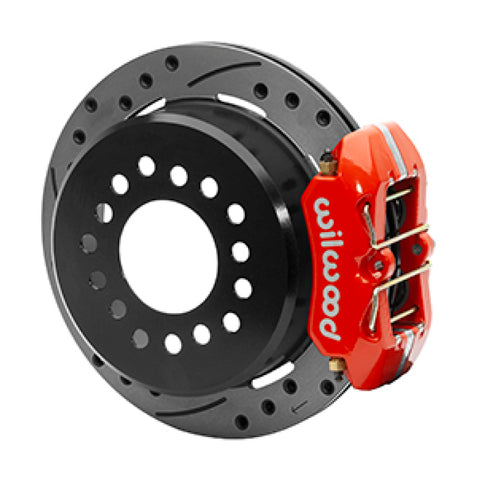Wilwood Dynapro Low-Profile 11.00in P-Brake Kit Dust Seal 2.36in Offset - Drilled Red - 140-15604-DR