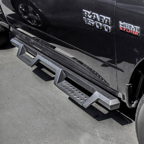 Westin/HDX 09-18 Dodge/Ram 1500 Quad Cab Drop Nerf Step Bars - Textured Black - 56-13555